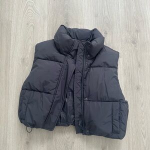 Grey Puffer Vest NWOT